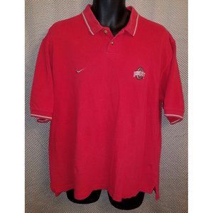 Ohio State Buckeyes Scarlet Nike Pique Cotton Coach's Polo Shirt - Mens Large